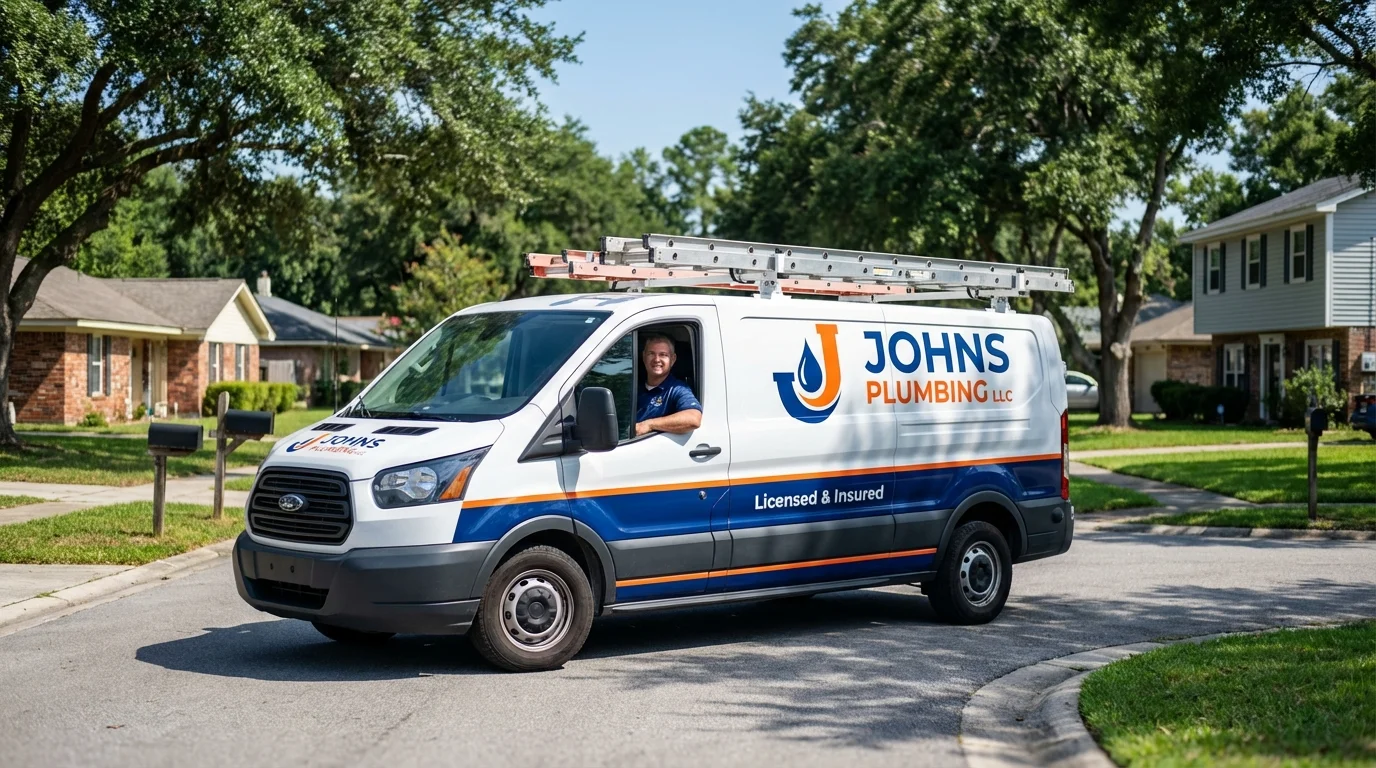 Johns Plumbing LLC service van in Jefferson City, TN