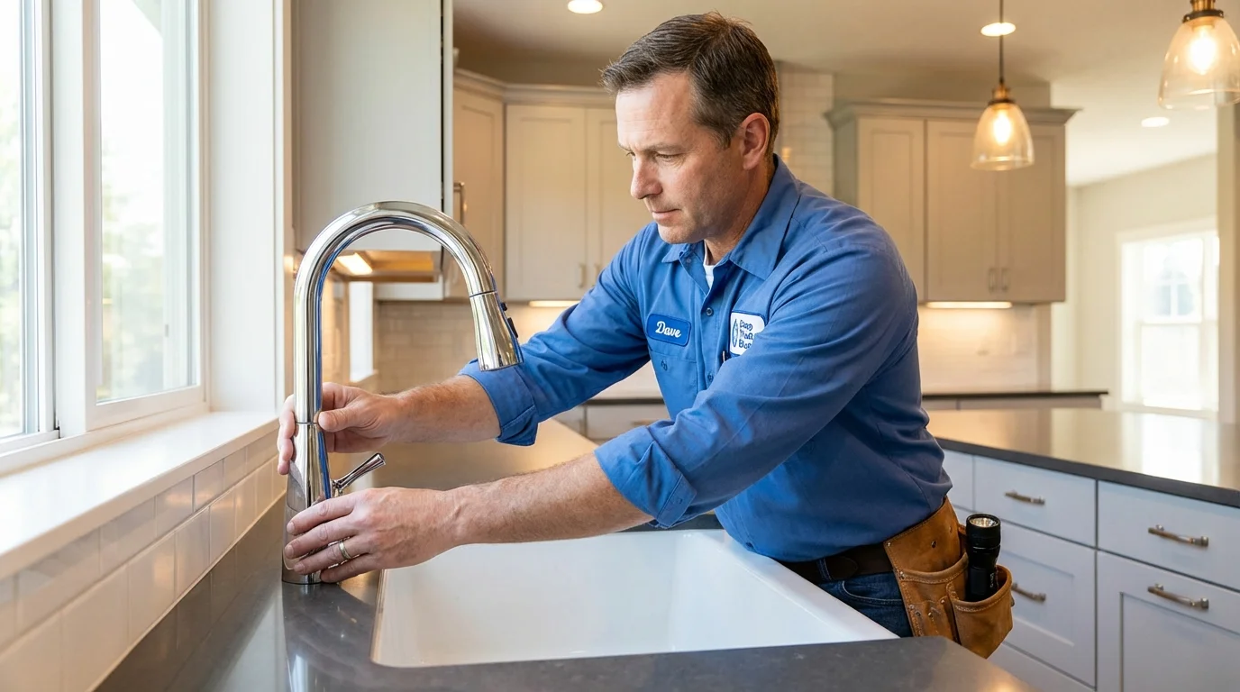 Kitchen faucet installation by Johns Plumbing LLC in Jefferson City